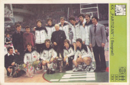 Basketball Club KK Partizan Beograd Yugoslavia Trading Card Svijet Sporta - Basket-ball