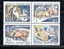 SWEDEN SVERIGE SVEZIA SUEDE 1987 CHRISTMAS NATALE NOEL WEIHNACHTEN NAVIDAD BLOCK MNH - Unused Stamps