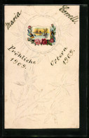 Papierkunst-AK Motiv Mit Vögel Und Rosen, Blumen Zu Ostern Von Maria Correll 1909  - Sonstige & Ohne Zuordnung
