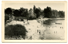 CPSM GEP  9 X 14 Isère PALADRU La Plage     Barques    Plongeoir   Cabines - Paladru