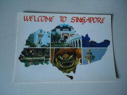 SINGAPORE POSTCARDS  WELCOME    FOR MORE PURCHASES 10% DISCOUNT - Singapur