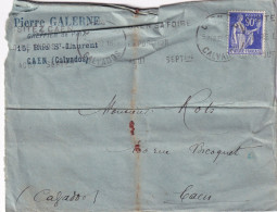 CAEN (Calvados 14 ) Greffier De La Justice De Paix De Caen  Lettre Manuscrite Signée Pierre GALERNE Du 6 Mars 1939 - Manoscritti