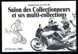 Carton 15,2 X 10,2 Isère MORESTEL Salon Des Collectionneurs 25-02-2001 Moto Trottinette - Morestel