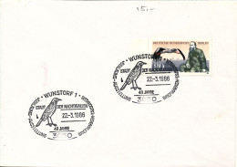 Germany Berlin Cover With Special Postmark Wunstorf 22-3-1986 Stadt Det Nachtigallen With BIRD In The Postmark - Cartas & Documentos