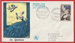 FDC - Premier Jour - La GANTERIE - 1956 Saint JUNIEN - 1950-1959