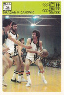 Basketball Dragan Kičanović From Čačak Serbia Yugoslavia Trading Card Svijet Sporta - Basket-ball