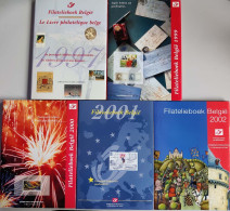 België 1997 + 1999 + 2000 + 2001 + 2002 - Filatelieboek - Zonder Zegels - Livre Philatélique - Sans Timbres - Jahressätze