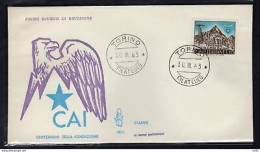 Italia FDC Venetia 1963 Club Alpino Italiano  Non Viaggiata - FDC