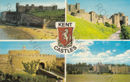 CARTOLINA C9 KENT CASTLES-INGHILTERRA,REGNO UNITO-KINGSGATE-DOVER-DEAL-LEEDS-VIAGGIATA 1974 - Dover