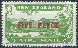 1931 New Zealand Airmail FIVE PENCE 1v. MNH SG N. 551 - Sonstige & Ohne Zuordnung