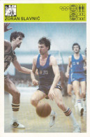 Basketball Zoran Slavnić Yugoslavia Trading Card Svijet Sporta - Basket-ball