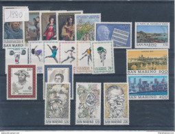 1980 San Marino , Francobolli Nuovi , Annata Completa 20 Valori - MNH** - Full Years