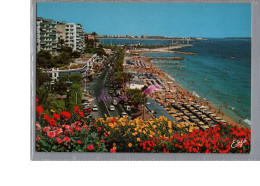 CANNES 06 - La Plage Du Midi Et Le Boulevard Jean Hibert Carte Vierge - Cannes