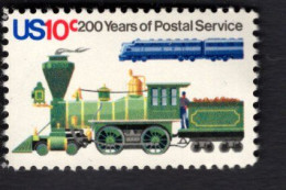 201620523 1975 SCOTT 1573 POSTFRIS MINT NEVER HINGED  (XX) - US POSTAL SERVICE BICENTENNIAL ISSUE - OLD & NEW LOCOMOTIVE - Neufs