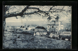 AK Pozorice, Panorama, Kostel  - Czech Republic