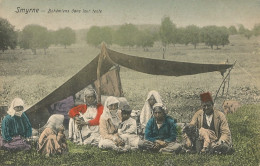 TURKIYE - SMYRNE - BOHEMIENS DANS LEURS TENTES - RUSSIAN POST IN TURKEY - 1909 - Türkei