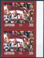 Mi 610 Do/Du ** MNH / 2006 Ice Hockey World Championship, Riga, Latvian Ice Hockey Fans, Flag - Lettonia