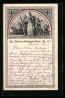 AK Soldat Und Frau Mit Schwert Und Schild, Königliches Reserve-Infanterie-Regiment Nr. 212  - Regiments