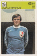 Soccer Football Milovan Obradović From Sibnica Kraljevo Serbia Yugoslavia Trading Card Svijet Sporta - Football