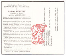 DP Arthur Remory ° Sint-Lievens-Houtem 1893 † Wetteren 1949 X Anna Vermeulen // De Winne Schauvlieger - Devotion Images