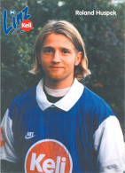 Autogrammkarte AK Roland Huspek FC Linz 95-96 Blau-Weiß BW SK VÖEST Stahl Krenglbach SV Wallern Admira Wacker Mödling - Autogramme