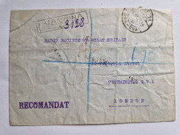 Romania, Registered Cover With 3 King Michael Stamps, From Campina To Radio Society London - Cartas & Documentos