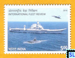 India Stamps 2016, International Fleet Review, Ship, Auroplane, MNH - Sonstige & Ohne Zuordnung