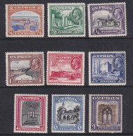 Cyprus: 1934   KGV - Pictorial To 9pi   SG133-141    MH  - Cipro (...-1960)