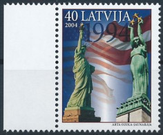 Mi 617 ** MNH / US President Clinton's Visit To Latvia 10th Anniversary, Statue Of Liberty, New York, Flag - Letland