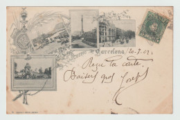 CPA - ESPAGNE - BARCELONA - Ricuerdo De BARCELONA Carte Multies-vues Voy En 1902 - Hauser Y Menet Madrid N° 18 - A Systèmes