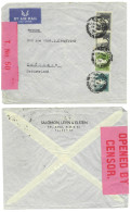 WWII 1939 Cover Tel Aviv Palestine Mandate Open By Censor T No 50 AirMail - Palästina