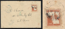 FIELD POST OFFICE 22 Palestine British Mandate Cover 1940 WW2 CENSOR No 5 - Palestine