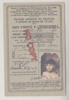 Fixe SNCF Carte D'identité Réduction 40% Année 1929 - Other & Unclassified