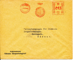 Denmark Cover With Red Meter Cancel Odense 19-10-1940 Andelsselskabet Odense Eksportslagteri - Covers & Documents