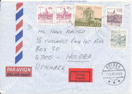 Yugoslavia Air Mail Cover Sent Express To Denmark 13-8-1965 - Luftpost