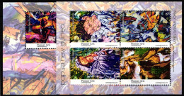 Papua Neuguinea 2400-2403 Und Block 220 Postfrisch Kleinbogen / Kunst #HP983 - Papoea-Nieuw-Guinea