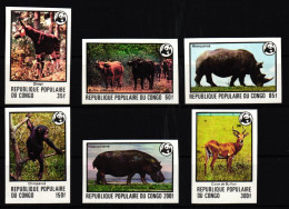 Kongo (Brazzaville) 630-635 B Postfrisch Wildtiere #IG223 - Otros & Sin Clasificación