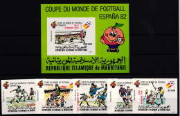 Mauretanien 768-772 B Und Block 37 B Postfrisch Fußball #JA517 - Mauritanie (1960-...)
