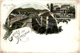 Gruss Aus Karlsbad - Litho - Tsjechië