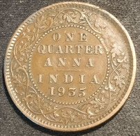 INDE - INDIA - ¼ - 1/4 ANNA 1935 - George V - KM 512 - ( ONE QUARTER ANNA ) - Indien