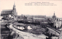 76 - Seine Maritime -  BON SECOURS ( Bonsecours )  - L'église Et Le Monument De Jeanne D'Arc - Bonsecours