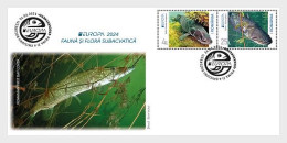 ROMANIA 2024 Europa CEPT. Underwater Fauna & Flora - Set FDC - Neufs