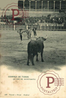 TOROS. TORERO. POSTAL CORRIDA DE TOROS UN PAR DE CAYETANITO. TAUROMAQUIA. BULLFIGHTING. CORRIDA. TAUREAUX. - Corrida