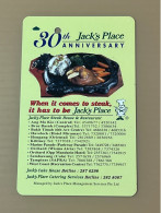 Singapore SMRT TransitLink Metro Train Subway Ticket Card, Jack’s Place 30th Anniversary, Set Of 1 Used Card - Singapour