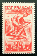 1943 FRANCE N 577 ÉTAT FRANÇAIS TRAVAIL - NEUF** - Unused Stamps