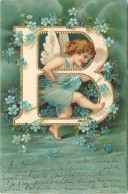 ANGELOT - Alphabet Lettre B, Carte Gaufrée. - Angeles