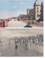 CPA - Lot De 2 - BERCK-PLAGE - Casino Colorisé Et L'heure Du Bain - TBE -1921 - - Berck