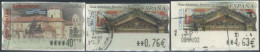 SPAIN - 2000/2003 - YEAR OF JUBILEE & POSTAL ARCHITECTURE STAMPS LABELS SET OF 3 OF DIFFERENT VALUES, USED . - Gebraucht