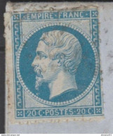 PERCE En LIGNE N°14B Sur Lettre TBE - 1853-1860 Napoleon III