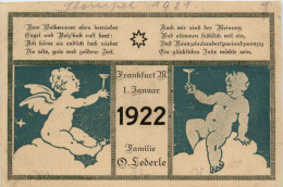 Frankfurt - Herzlichen Glückwunsch 1922 - Familie O. Lederle - Frankfurt A. Main